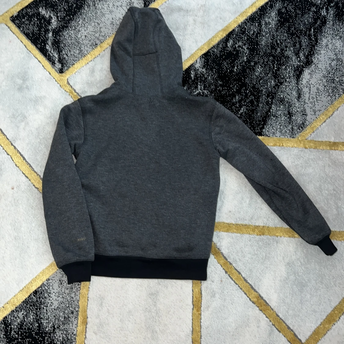 Mörkgrå hoodiejacka med dragkedja stl XS - 1