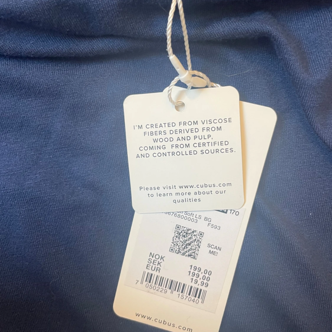 Mörkblå långärmad tröja från Cubus - 3