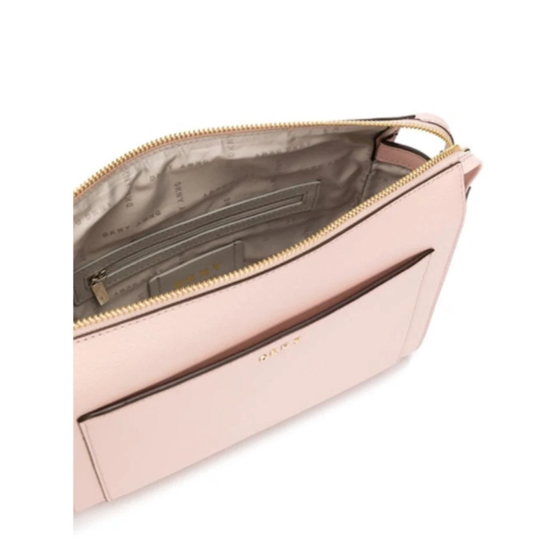 Ljusrosa axelväska från DKNY i skinn - 2