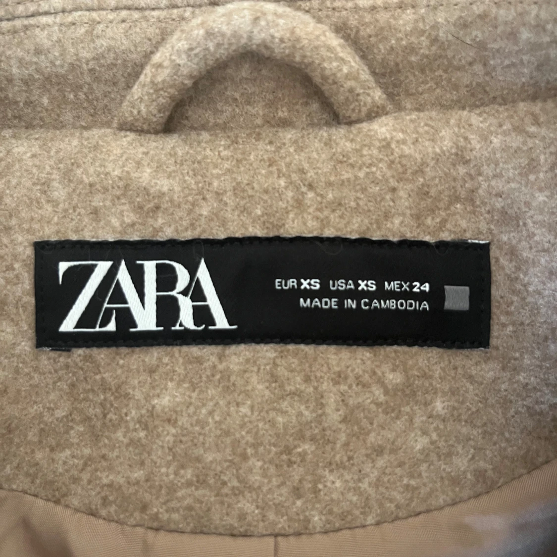 Beige overshirt från Zara i ullmix - 3