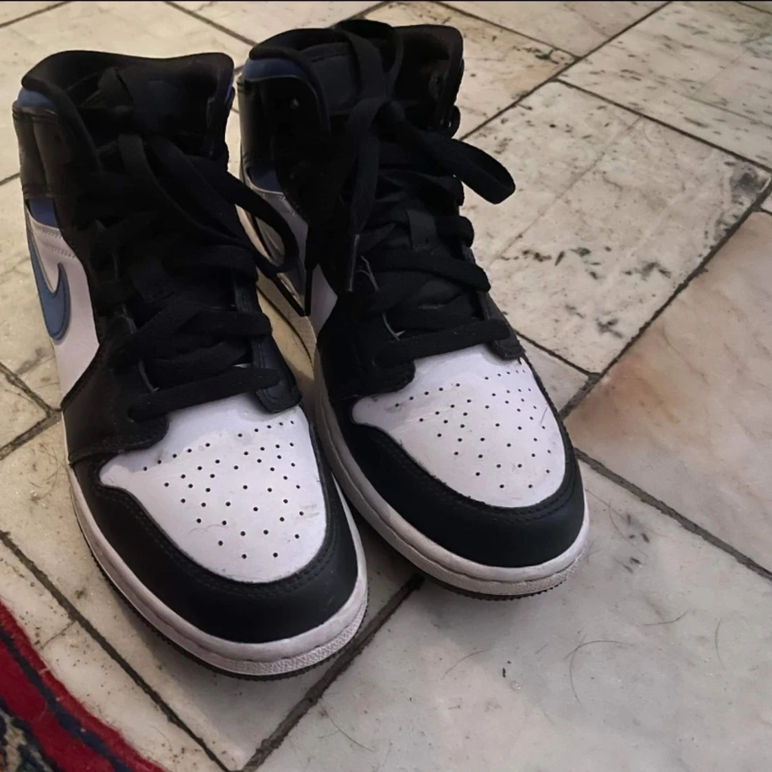 Nike Air Jordan 1 Mid svart/blå/vit - 2