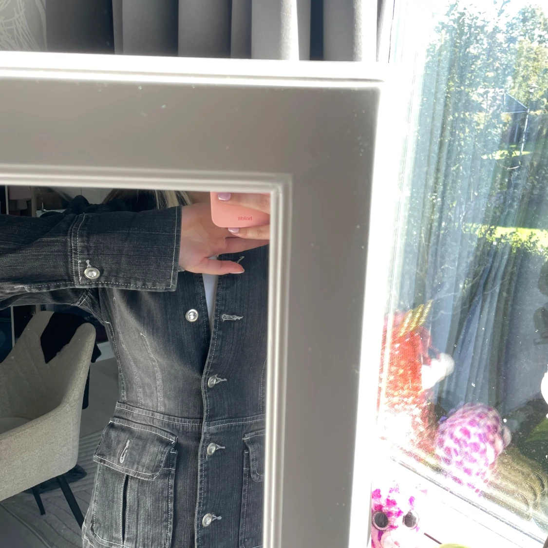 Svart/grå jeansjacka från Pastille Menthe - 3