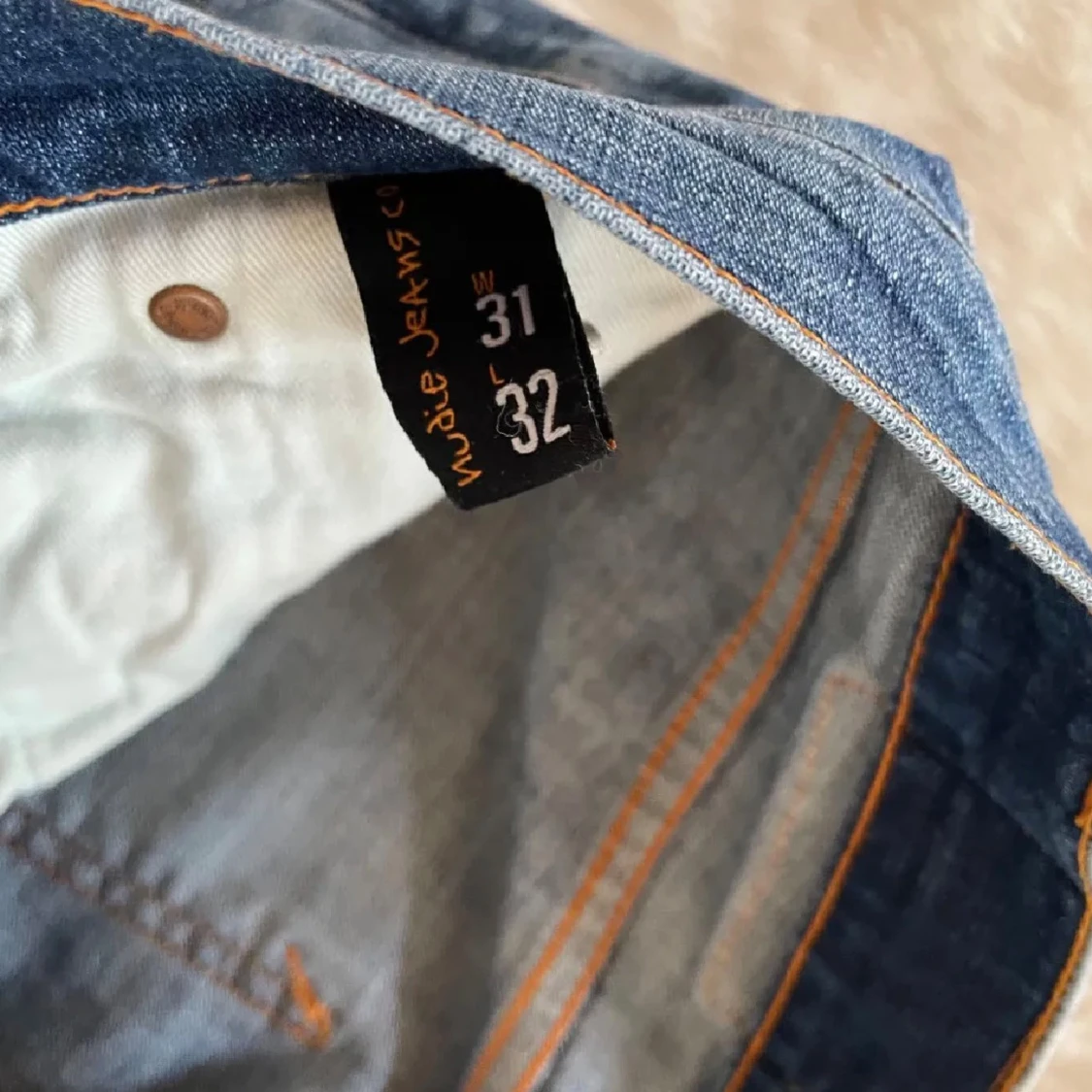 Blå jeans från Nudie Jeans Slim - 4