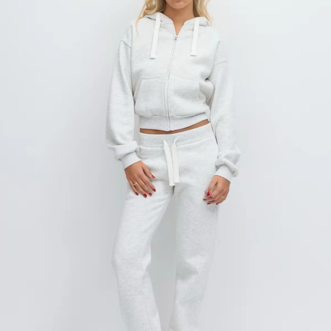 Ljusgrå mjukisbyxor - 1