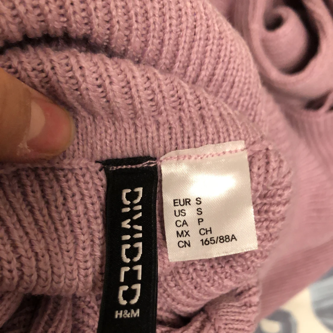 Ljuslila croppad polotröja H&M Divided - 2