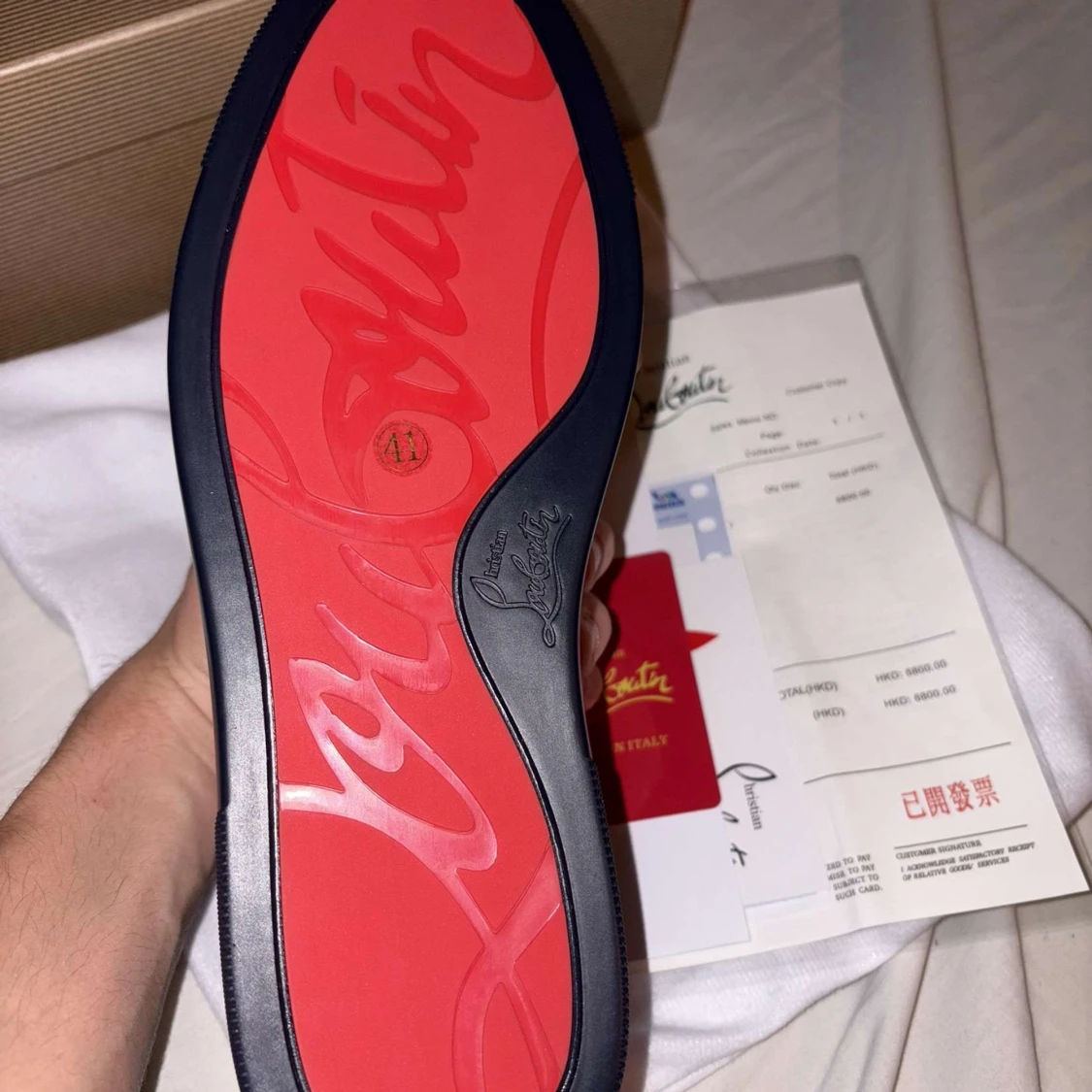 Marinblå Christian Louboutin sneakers - 3