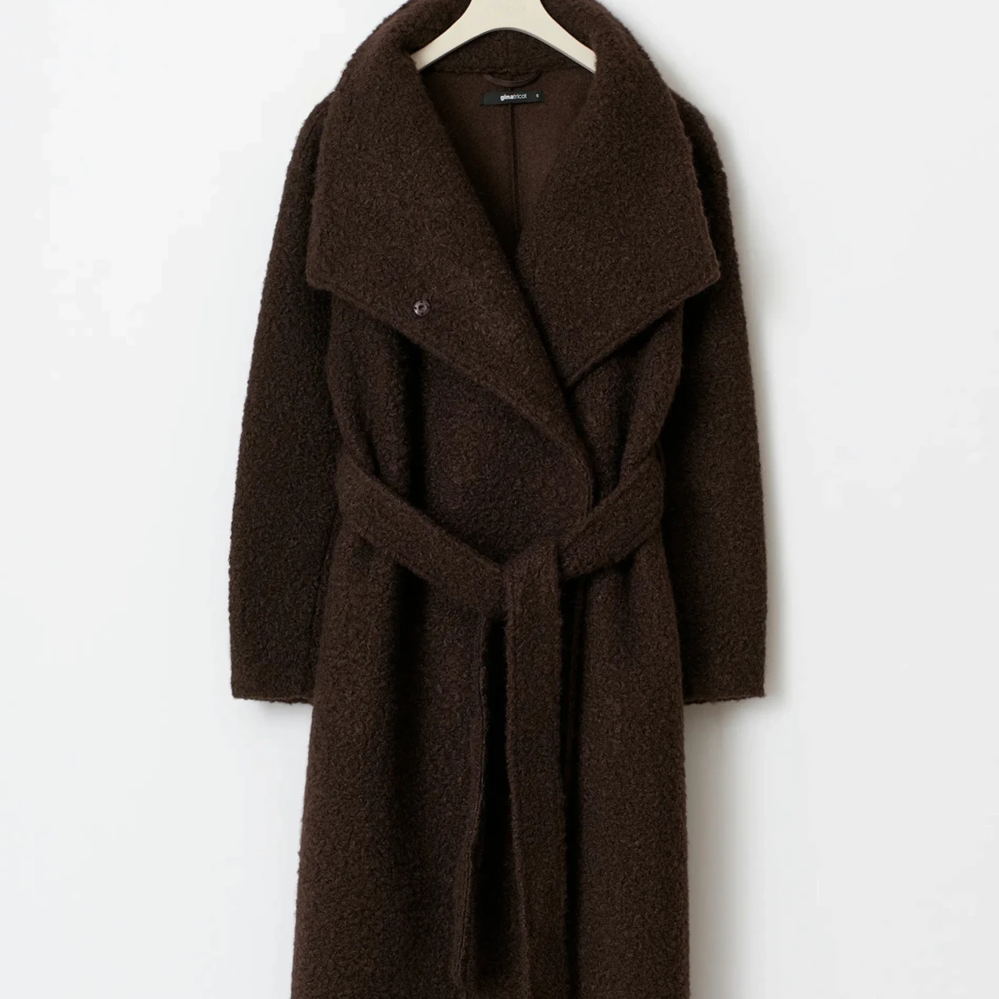 Mörkbrun teddyrock med bälte - 1