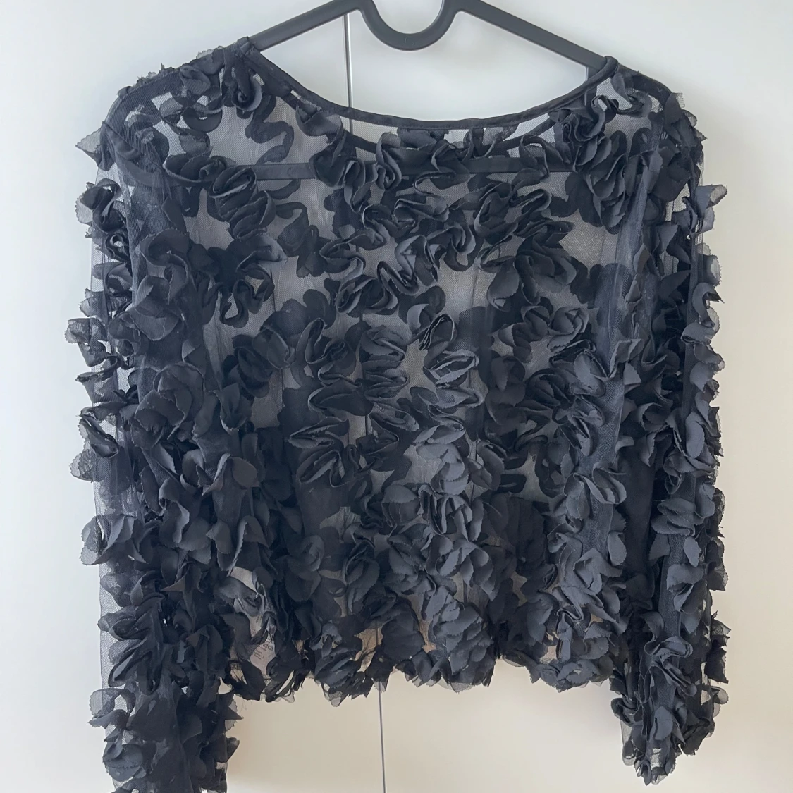 Svart blommig meshblus Gina Tricot XS - 3