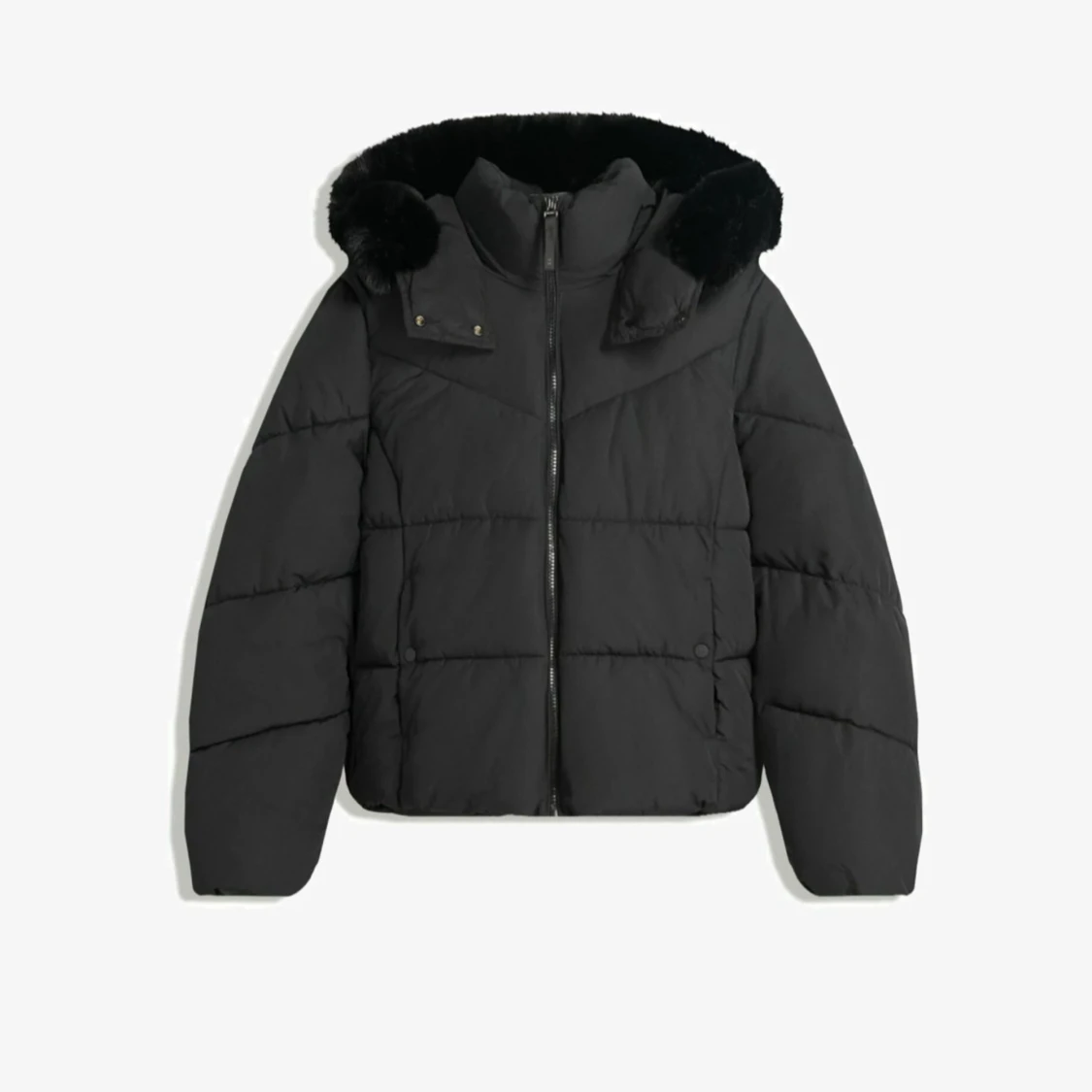 Svart pufferjacka från Bershka