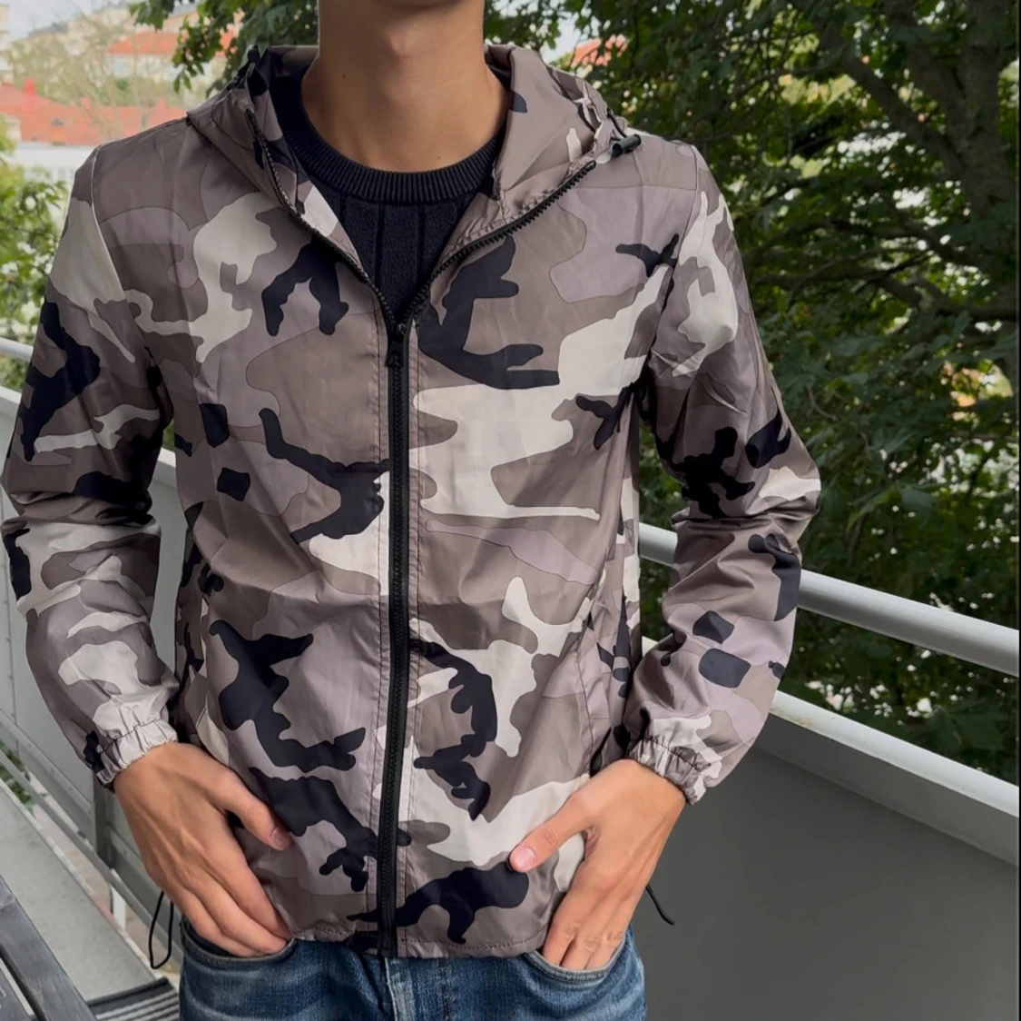 Camo windbreaker/höstjacka - 1