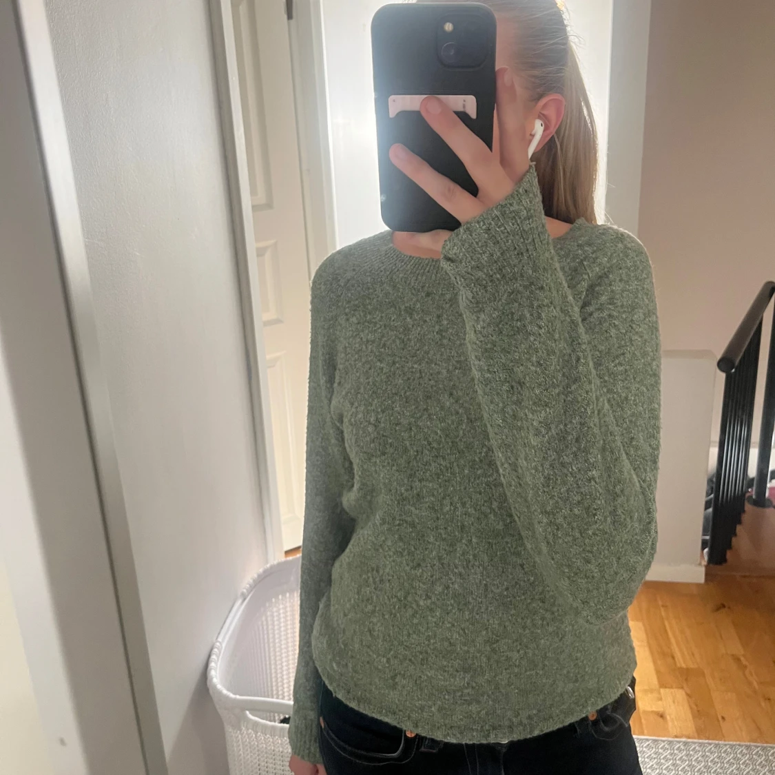 Grön stickad tröja från Vero Moda