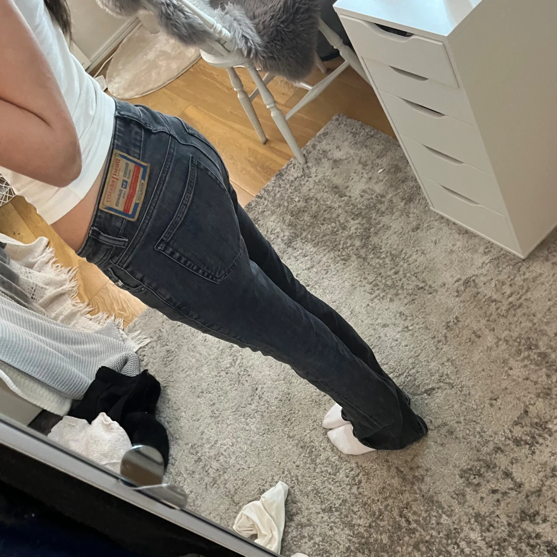 Mörkgrå diesel jeans bootcut - 1