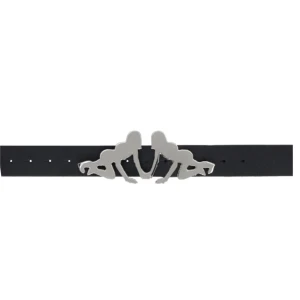 Mowalola  - Mowalola Maxine buckle leather belt 
