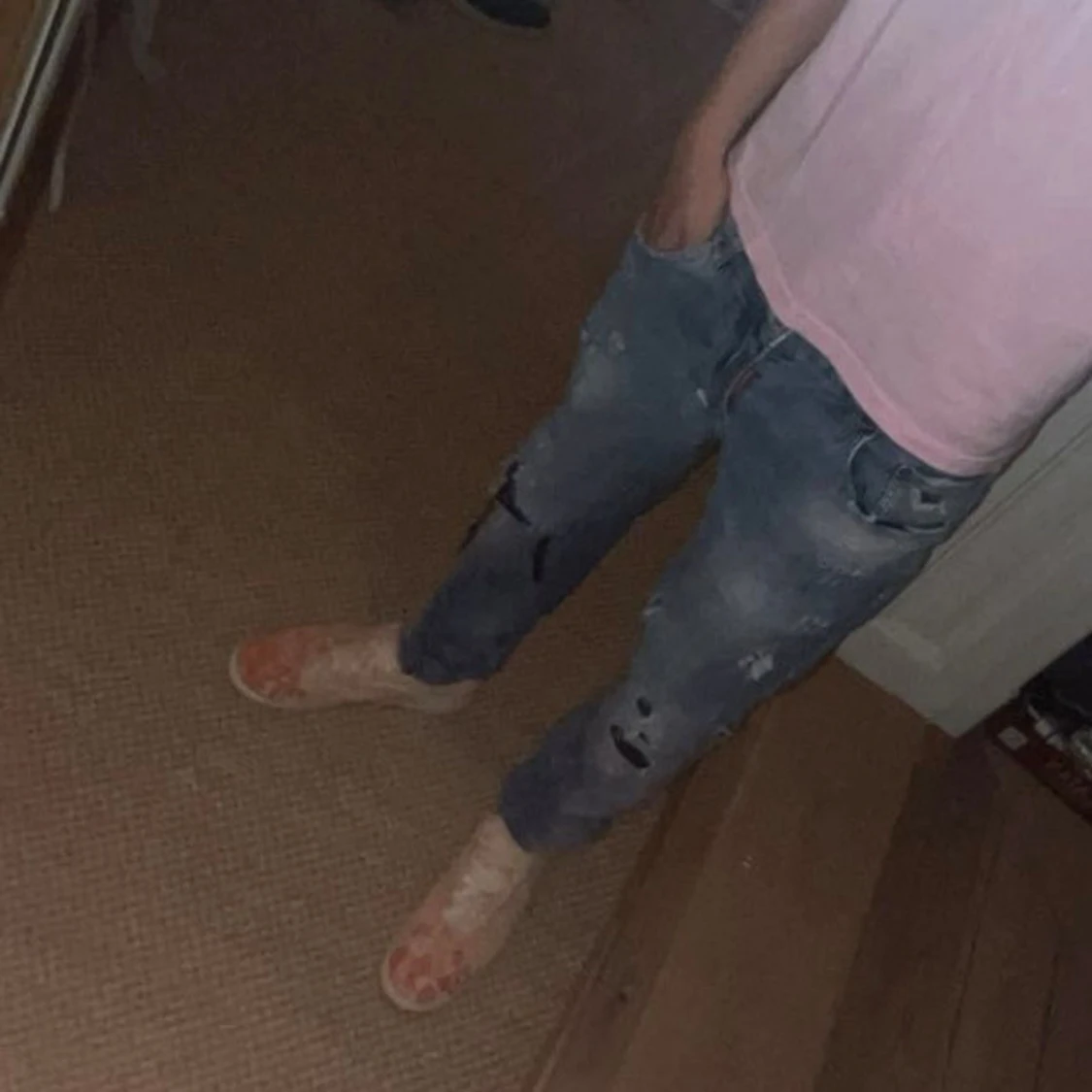 Maison margiela skor med färgskvätt - 3