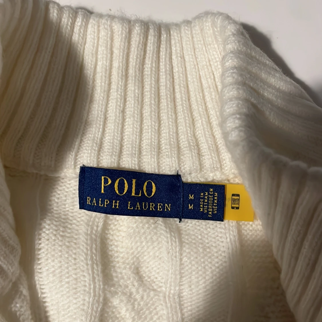 Vit stickad polotröja från Polo Ralph Lauren - 3