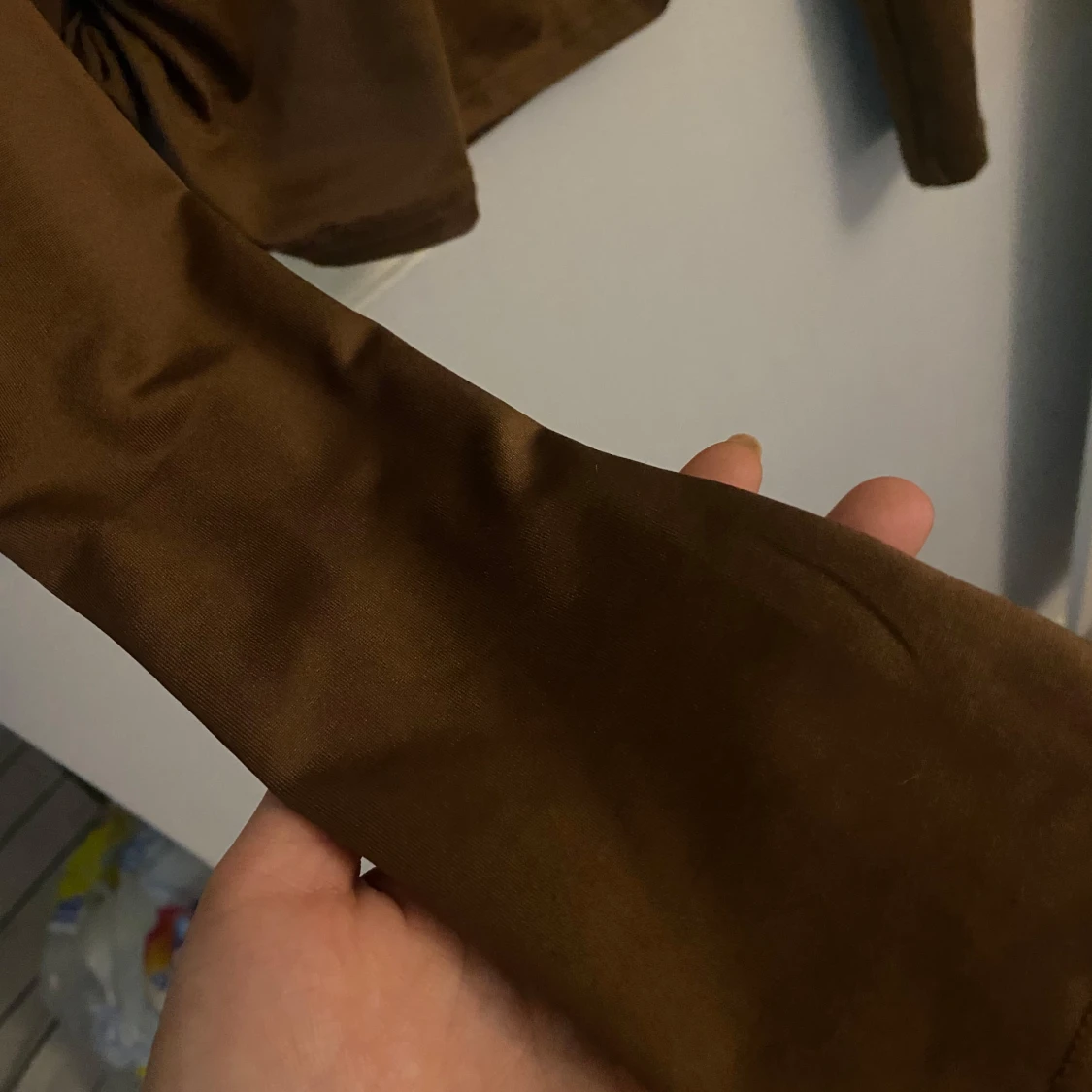 Brun croppad långärmad topp - 2