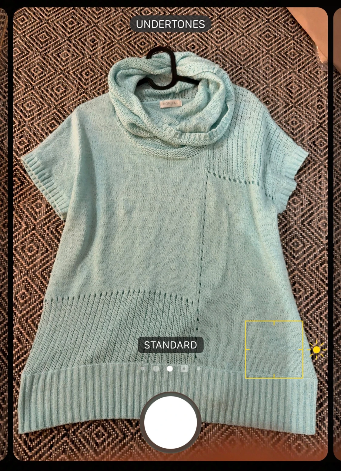 Ljusblå stickad polotröja Bonita