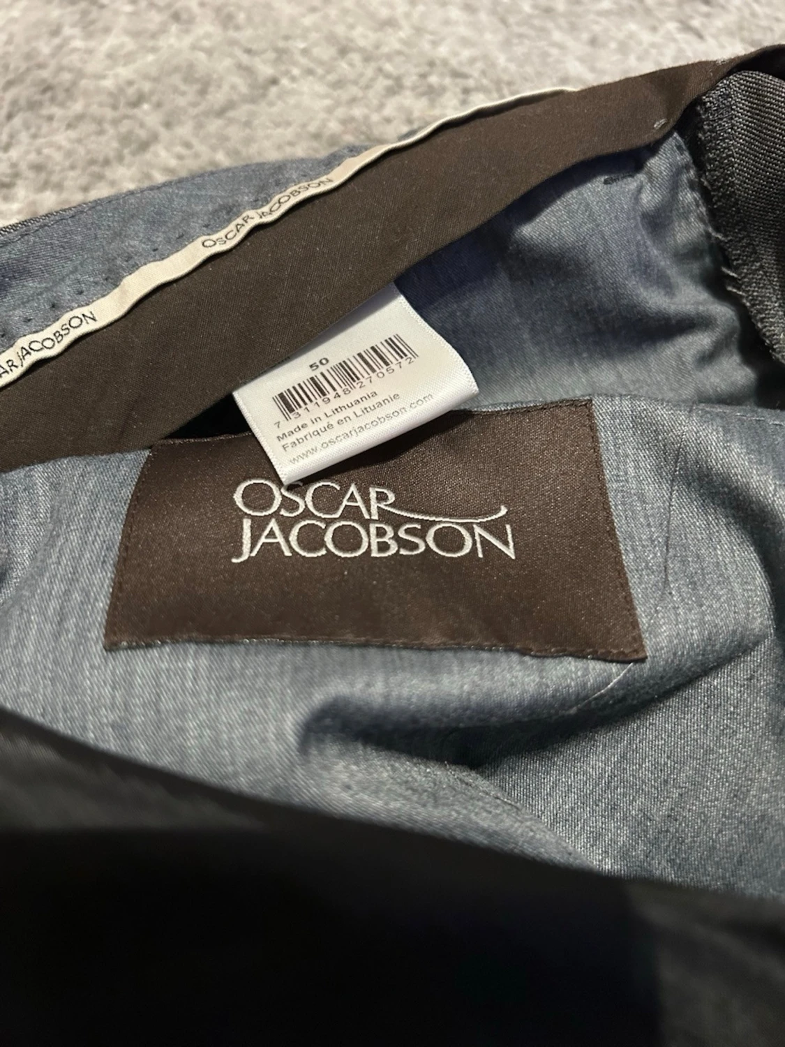 Mörkgrå kostymbyxor Oscar Jacobson - 1