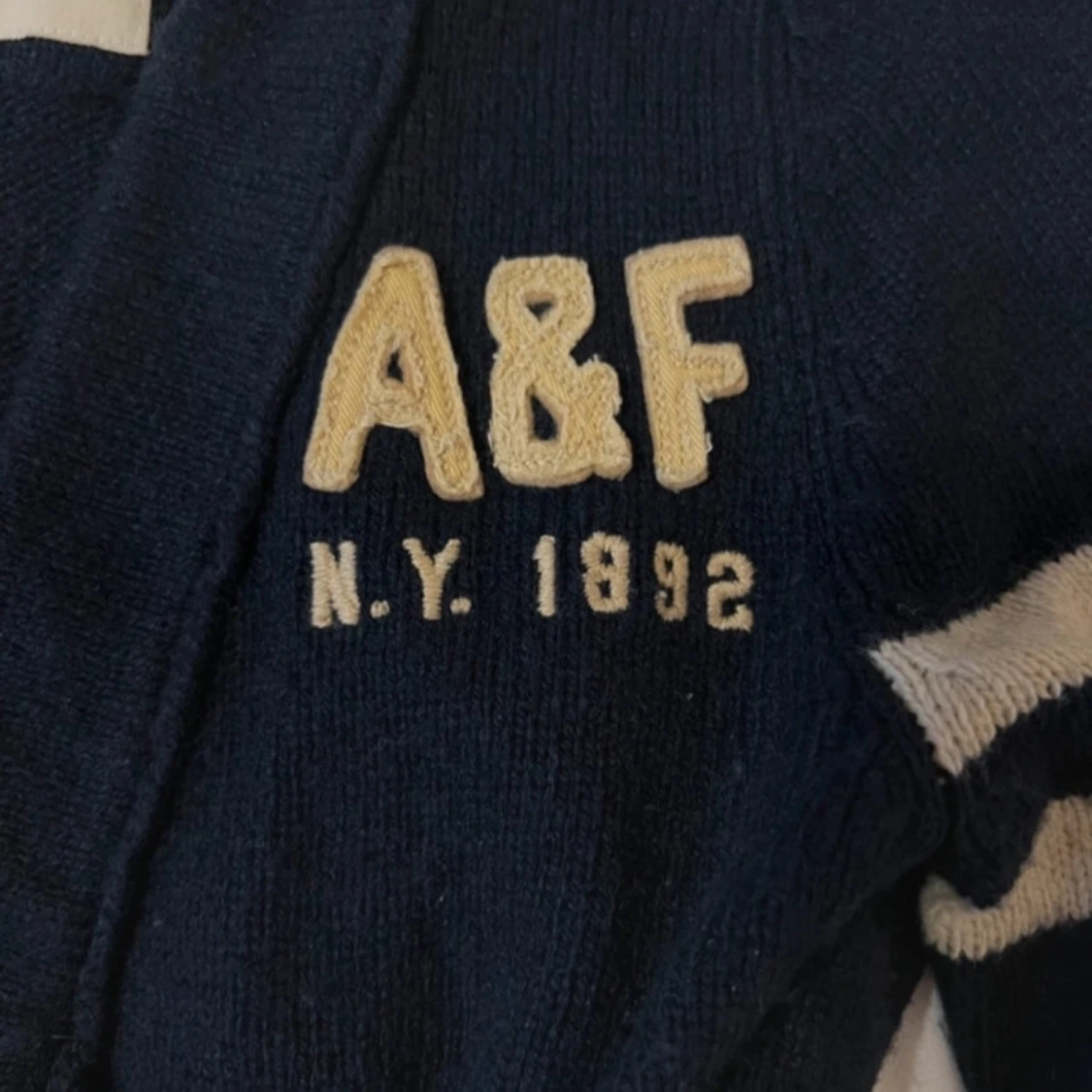 Marinblå kofta Abercrombie & Fitch 40% wool - 4