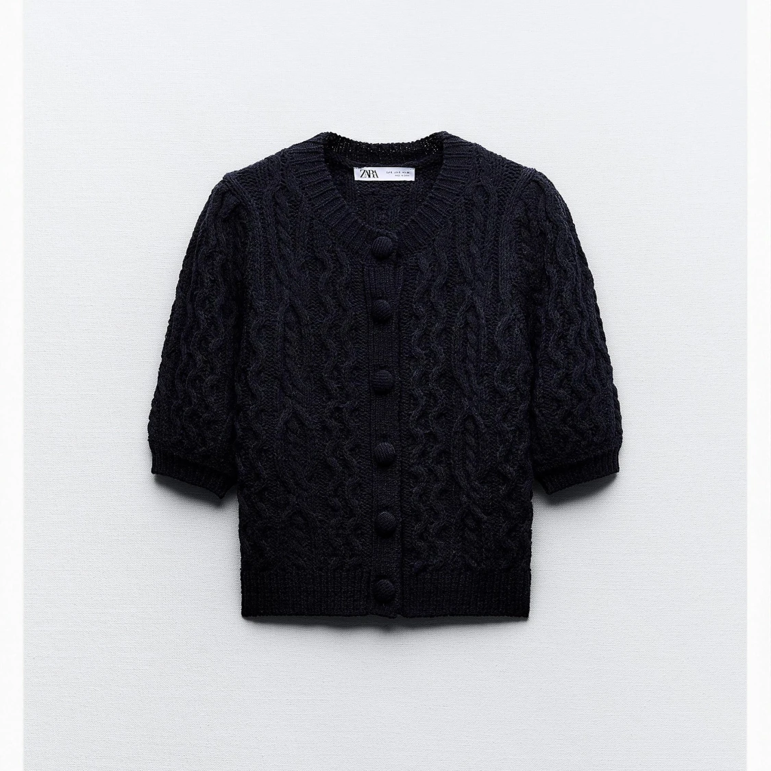 Mörkblå stickad kofta från Zara - 1