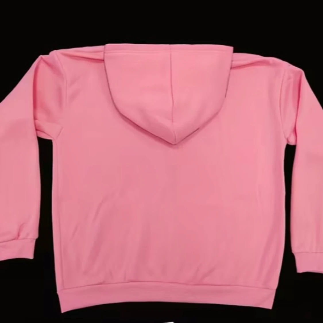 Rosa hoodie med dragkedja och huva - 3