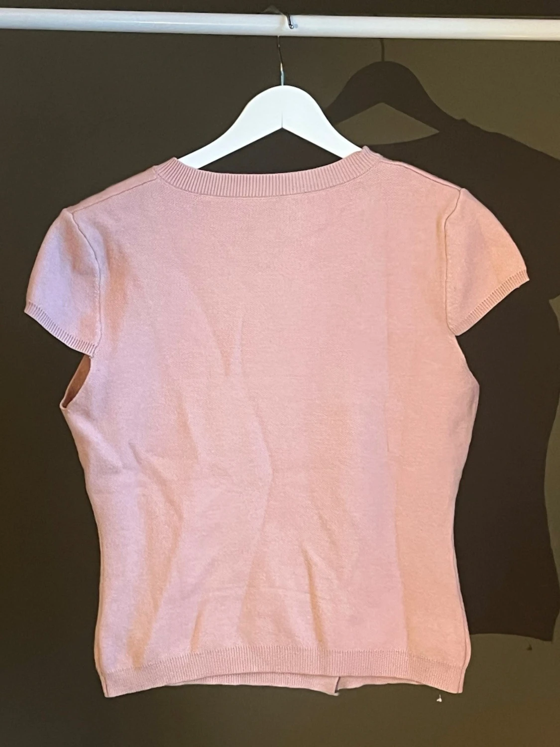 Ljusrosa kortärmad kofta - 1