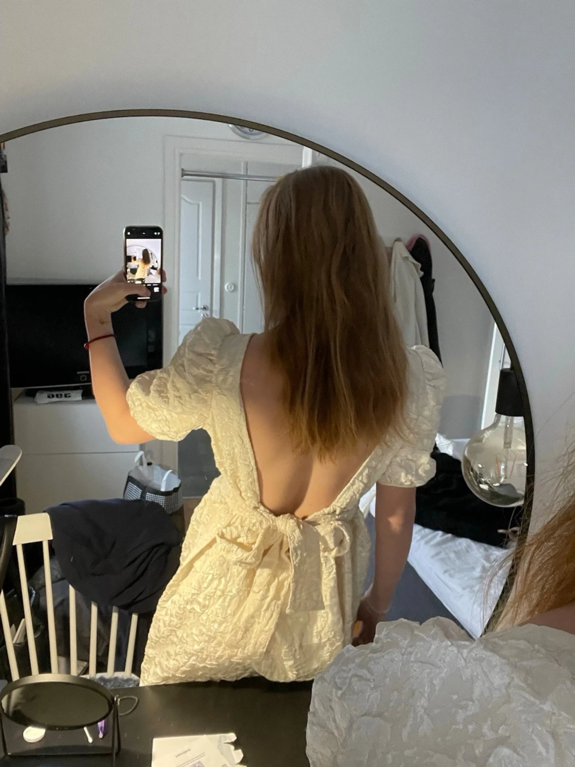 Studentklänning med puffärm monki  - 1