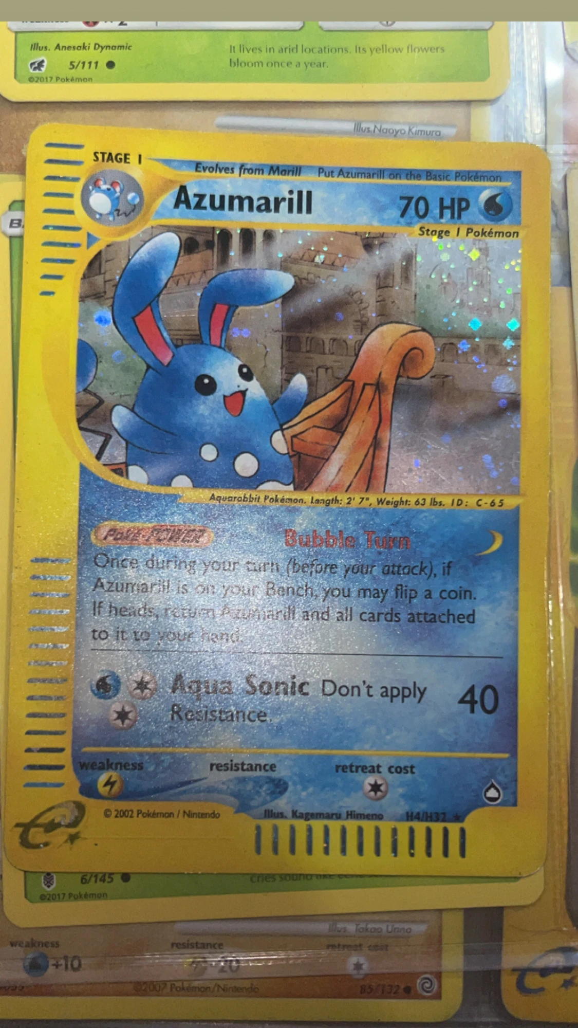 Blå glittrig Azumarill Pokémon-väst