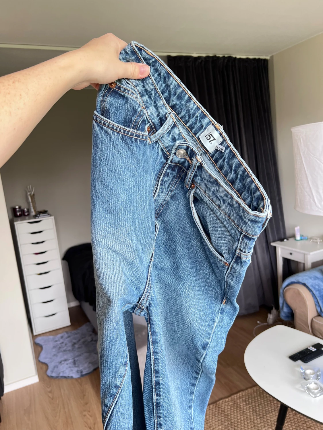 Blå jeans från Lager157, storlek S - 6