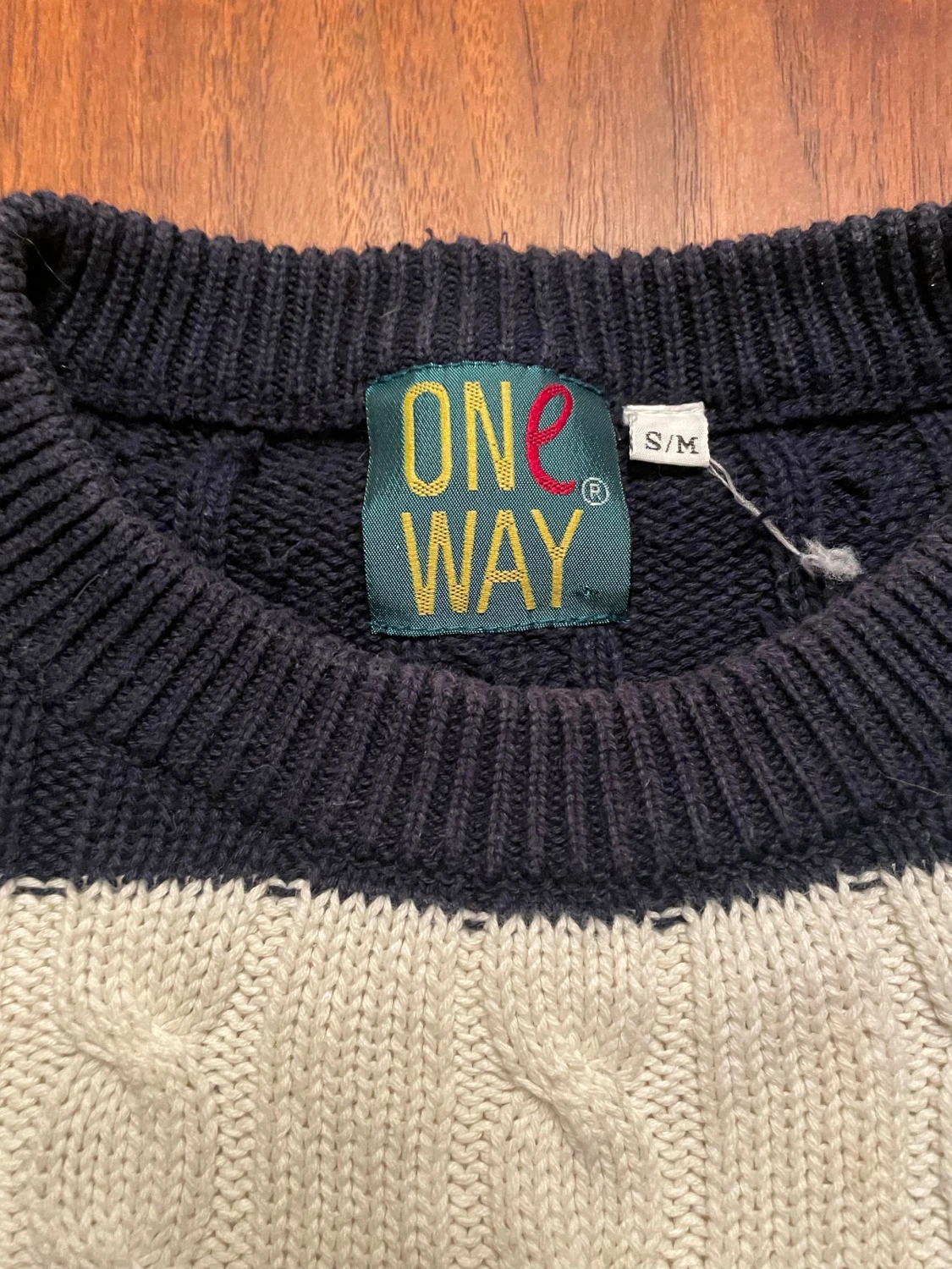 Randig stickad tröja från One Way - 1