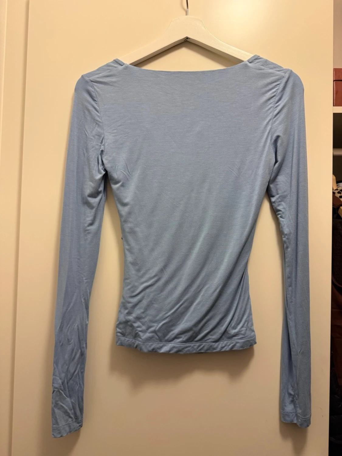 Ljusblå långärmad topp från BikBok - 1