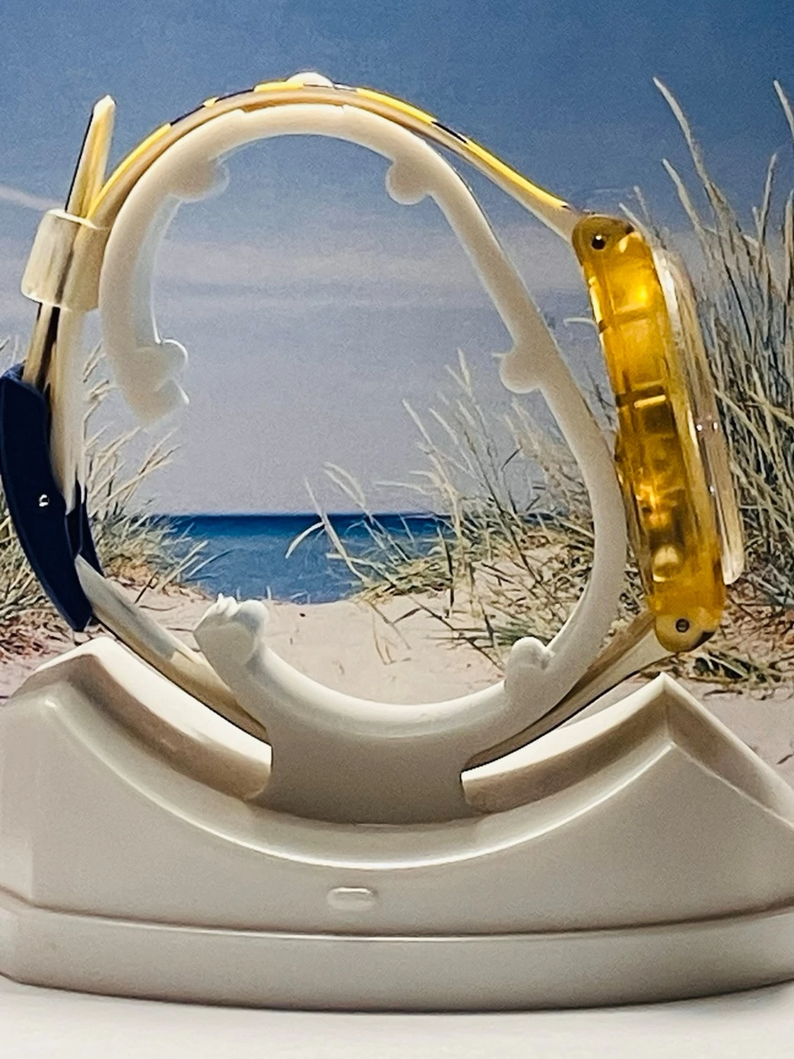 Cool Swatch klocka i Gul&Blå  - 4