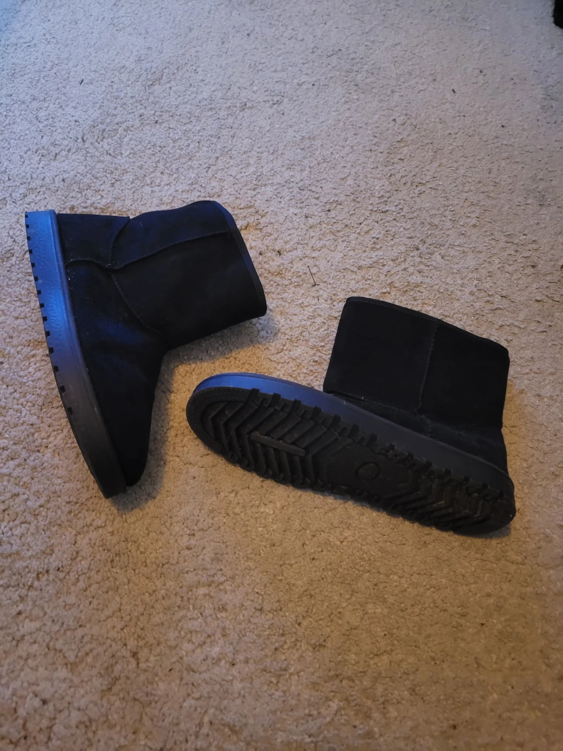 Svarta mockaboots med platt sula - 3