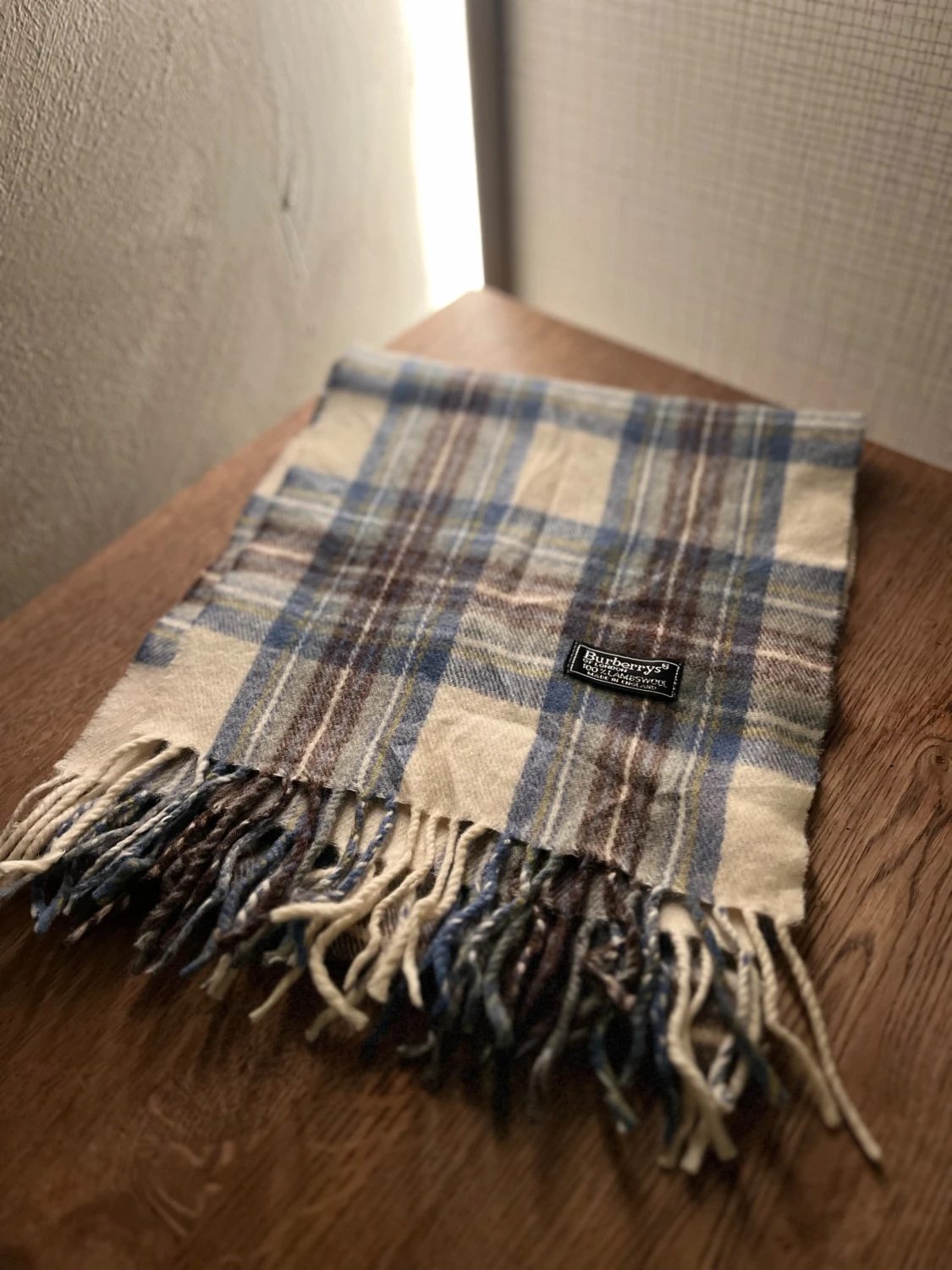 Rutig ullhalsduk från Burberrys
