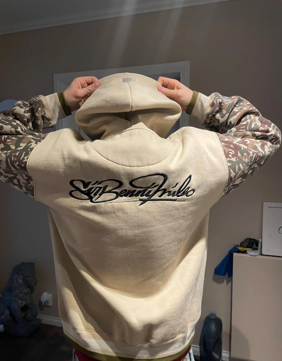 Beige hoodie Sir Benni Miles camo - 1