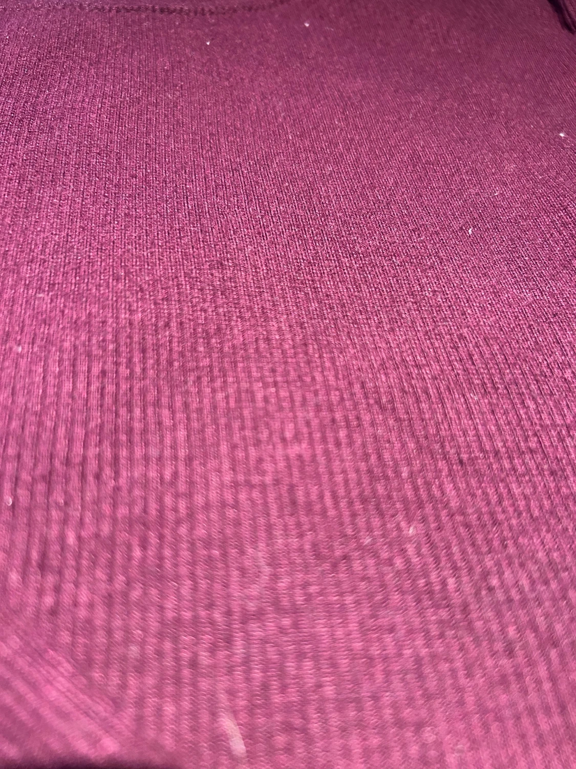 Vinröd ribbad långärmad tröja - 1