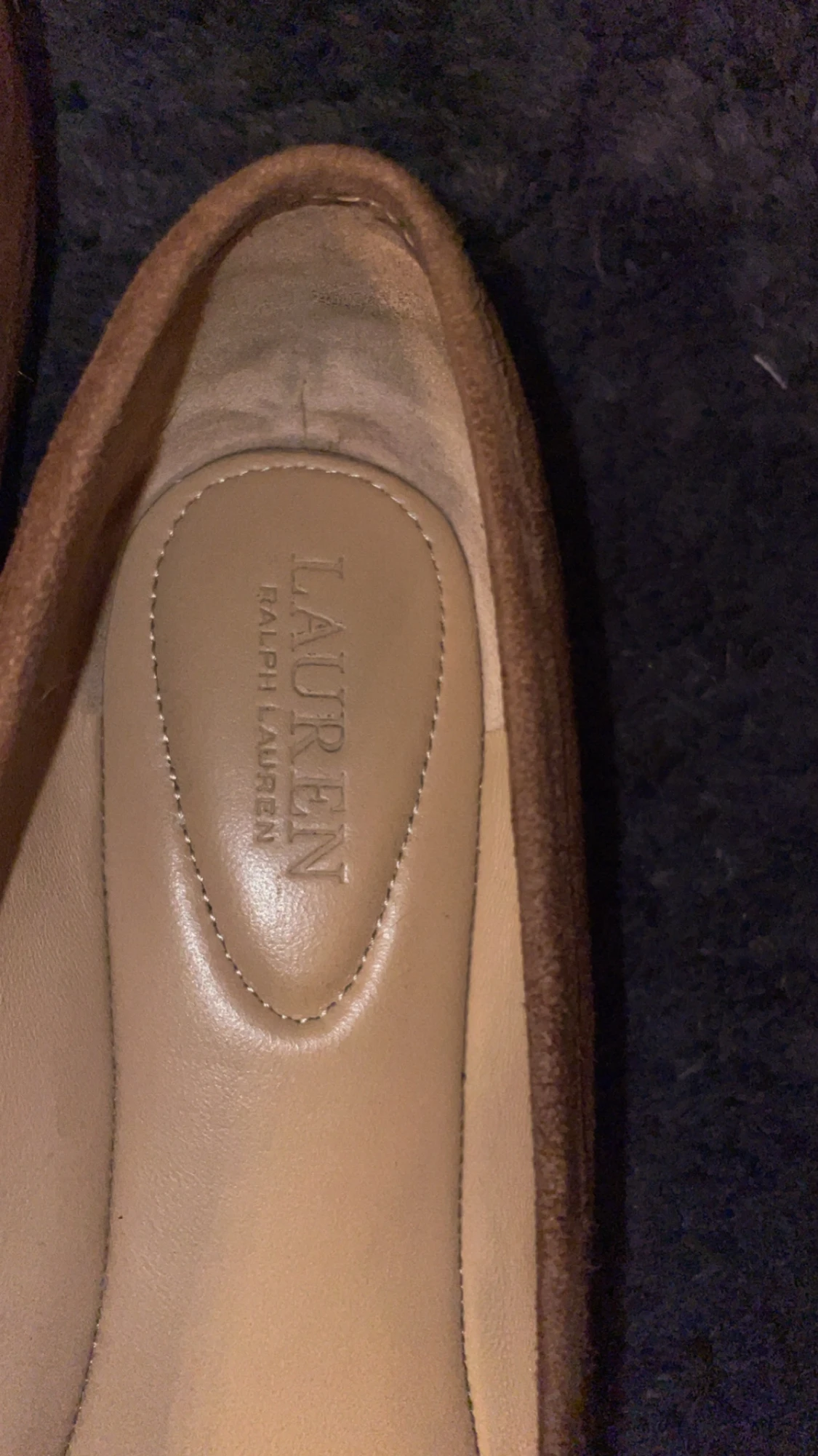 Bruna mocka ballerina Ralph Lauren - 1