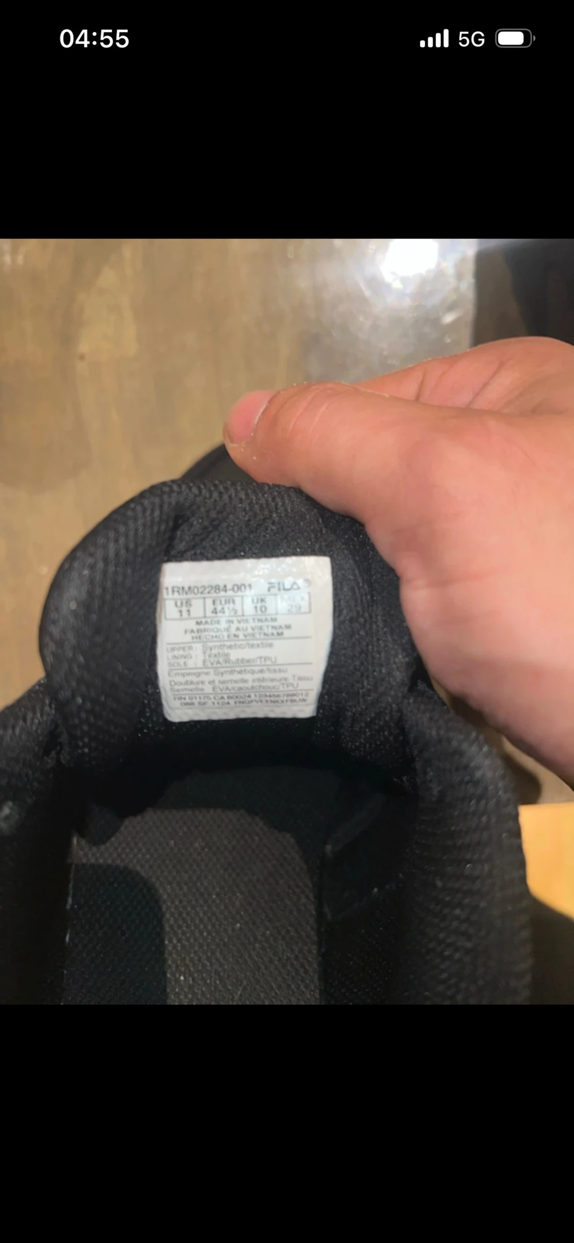 Svarta Fila sneakers med meshdetaljer - 4