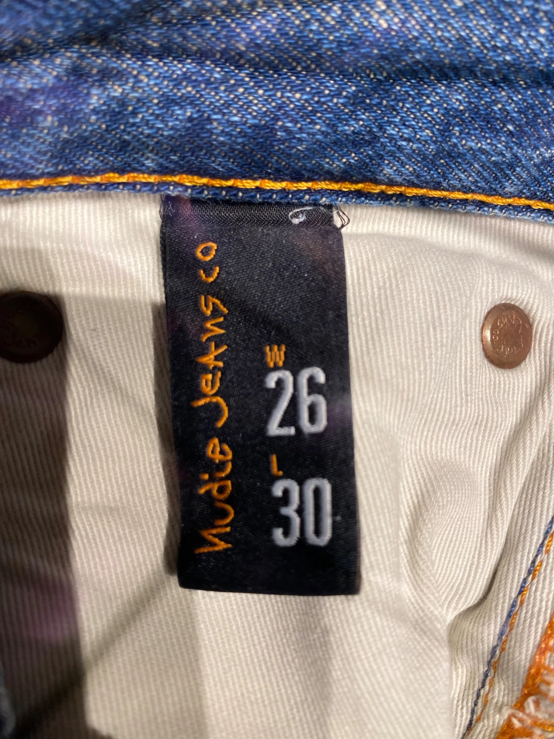 Nudie Jeans Loose Leif blå jeans W26 L30 - 2