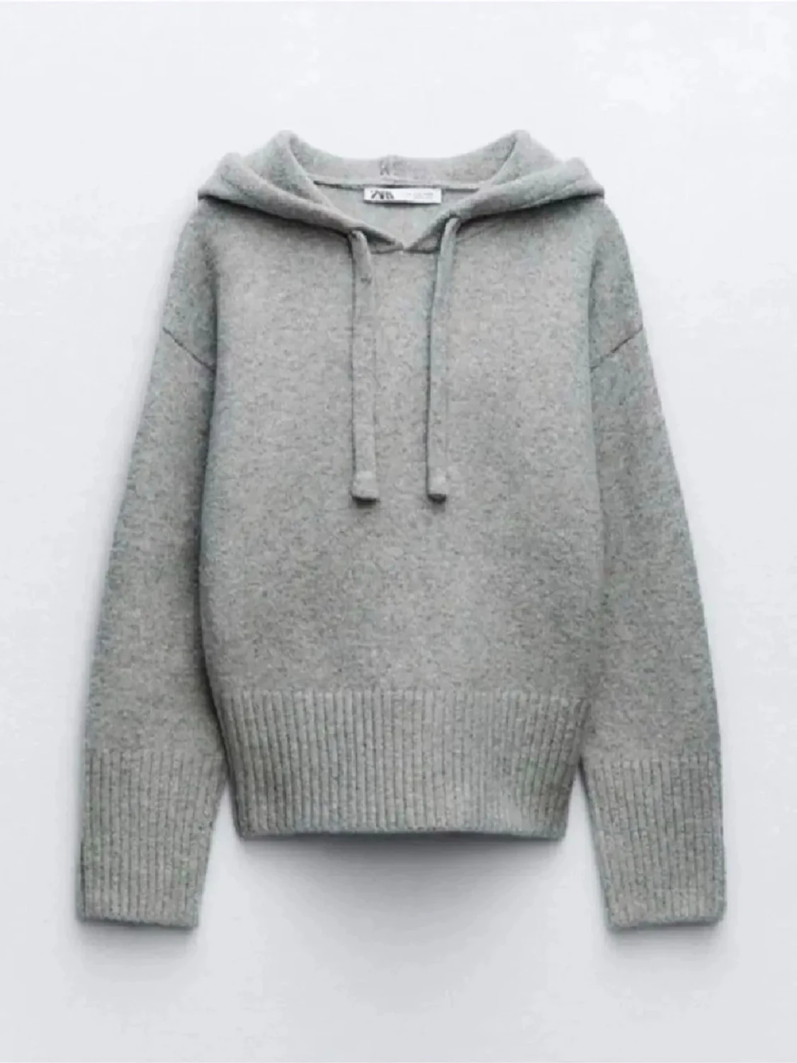 Stickad hoodie från Zara