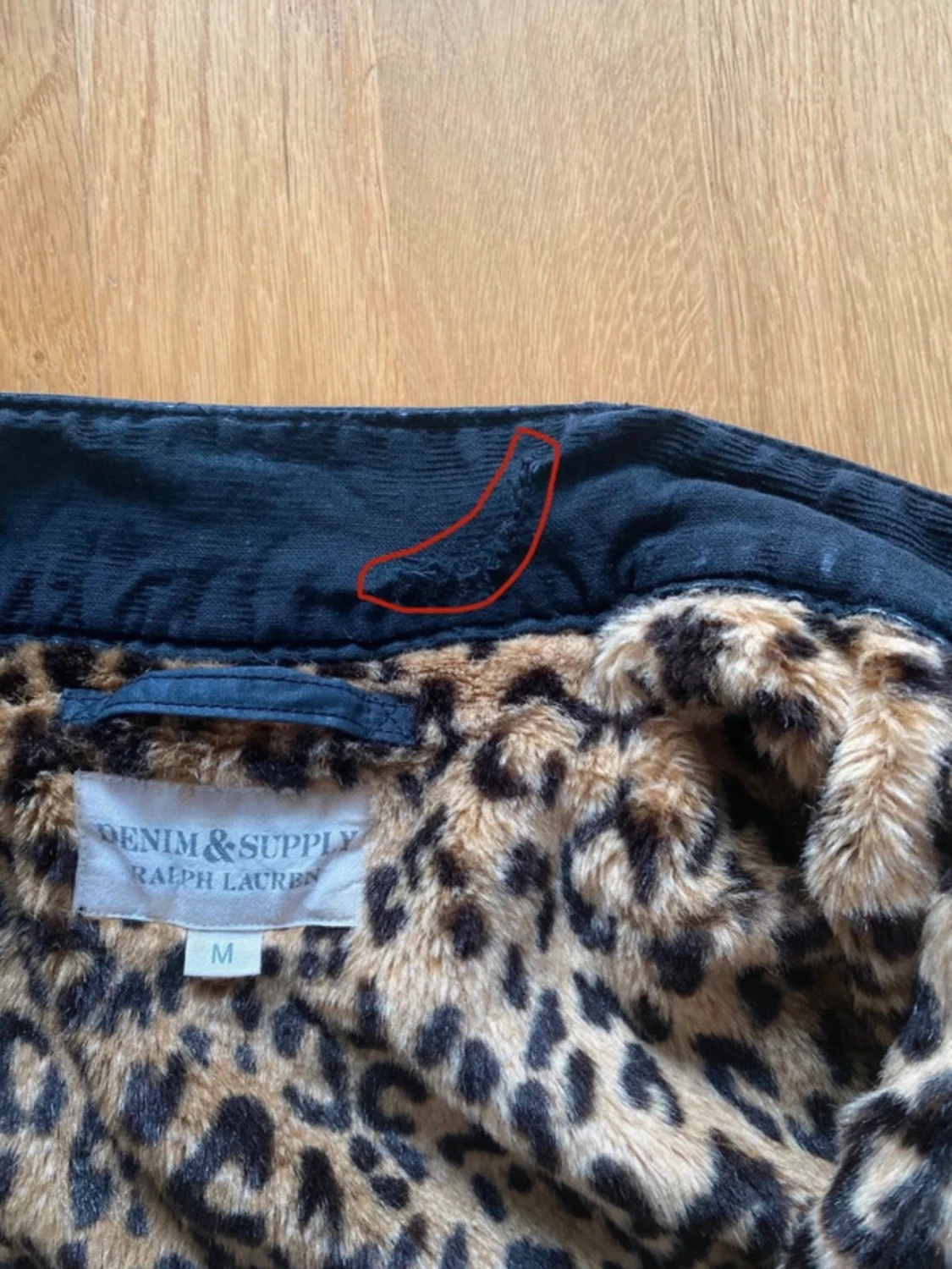 Mörkblå parkajacka med leopardfoder - 5