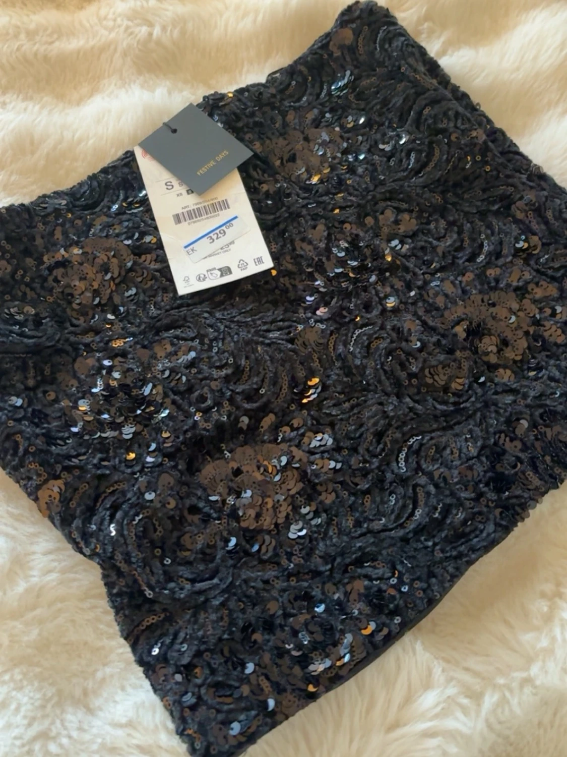 Svart paljett-tubtopp från Zara - 4