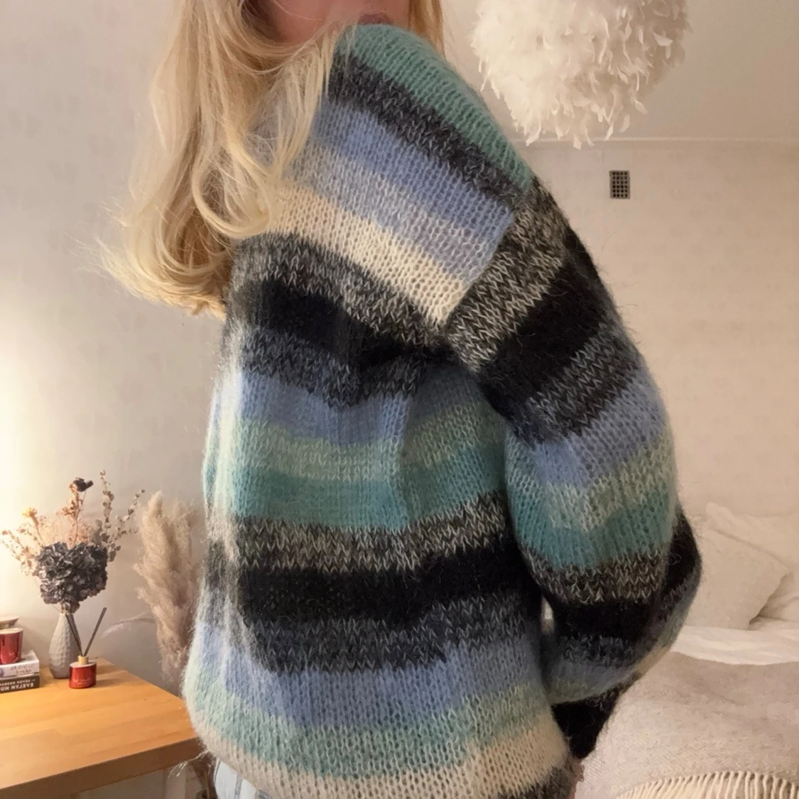 Randig stickad tröja - 2