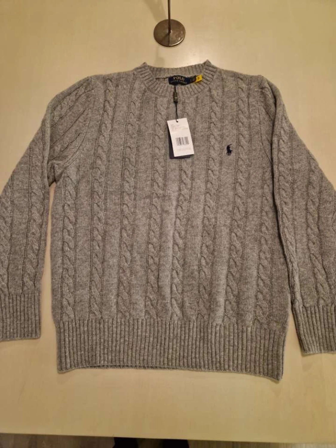 Grå kabelstickad tröja Polo Ralph Lauren