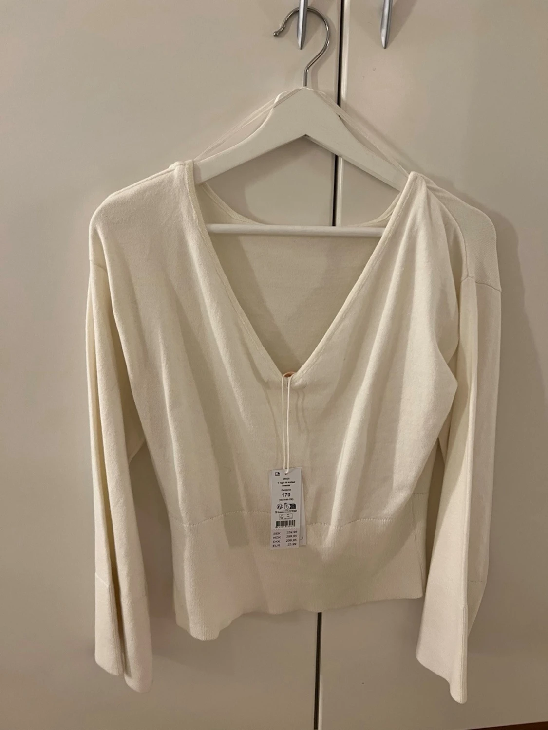 Vit långärmad tröja - 3