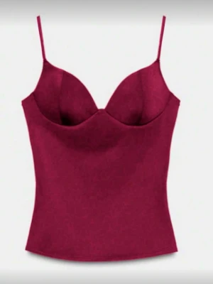 vinröd croppad topp - så snygg vinröd topp, helt ny endast testad💘💘