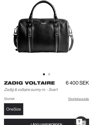 Handväska från Zadig & Voltaire - Säljer min Zadig väska, den är i väldigt bra skick och köptes för originalpriset i somras💝(Köptes i butik)