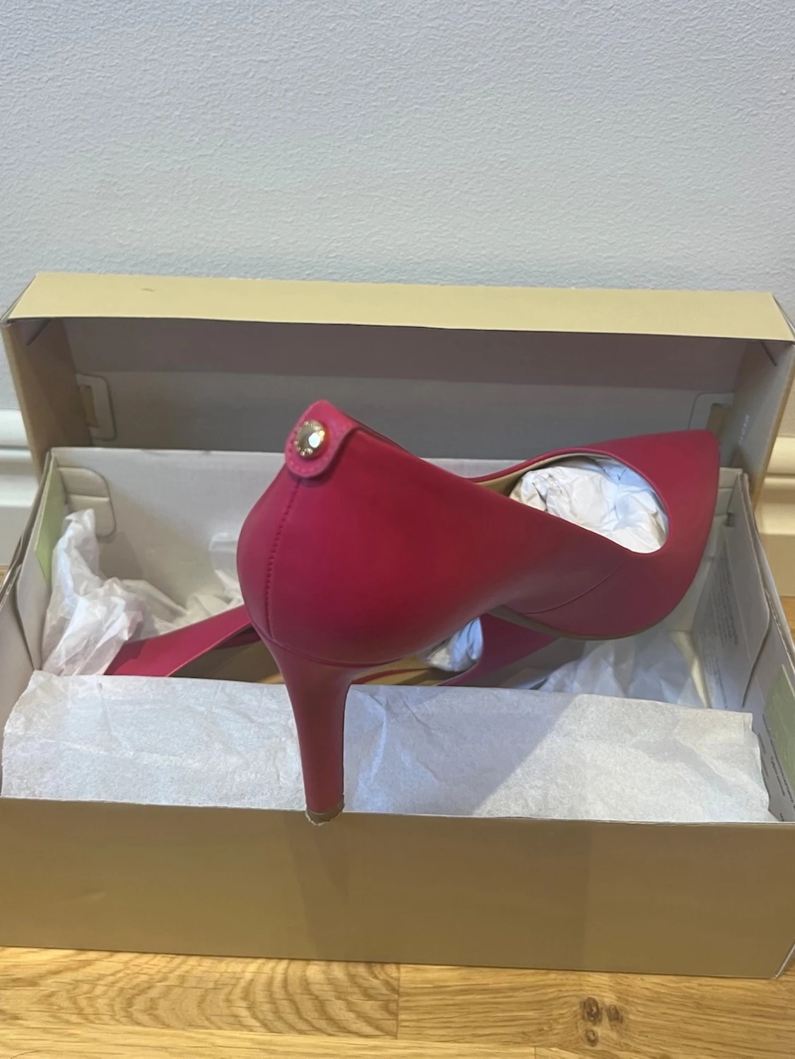 Rosa pumps med spetsig tå - 4