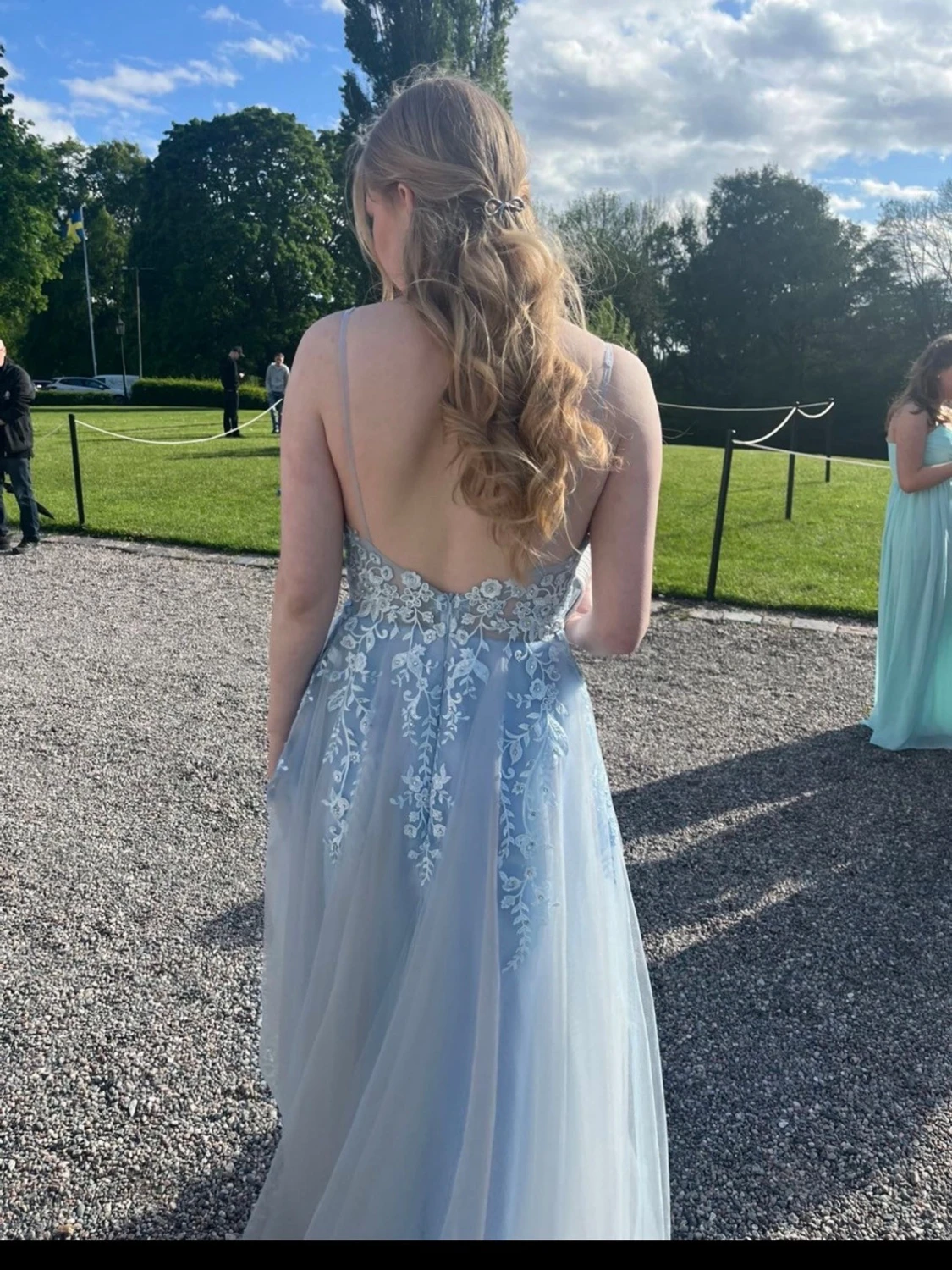 Ljusblå balklänning 