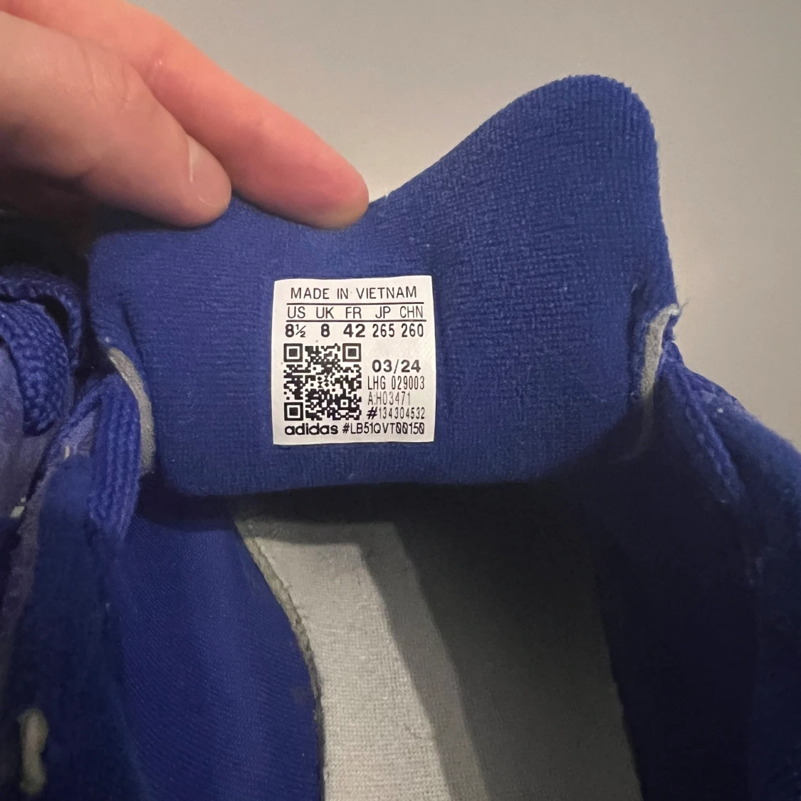 Blå Adidas Campus sneakers mocka - 4